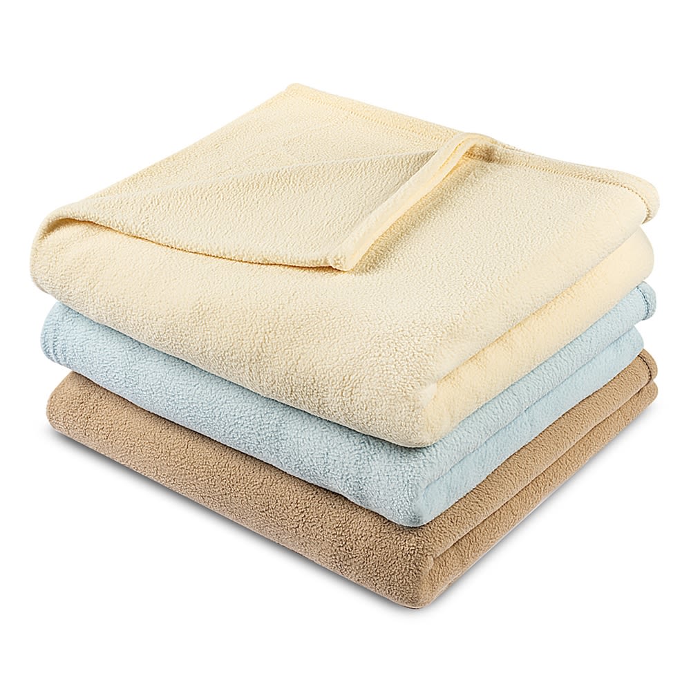 Fairview Polar Fleece Blanket, Full/Double 80x90, 3.48 lbs, Ivory